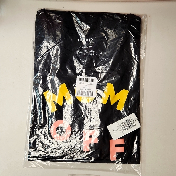❤️NWT VINTAGE TORRID TEE MOM OFF DUTY COTTON CREW NECK GRAPHIC TOP - PLUS SIZE - Picture 6 of 9